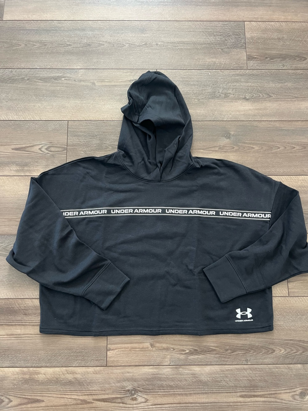NWT Under Armour women's UA Rival Terry Crop Hoodie L